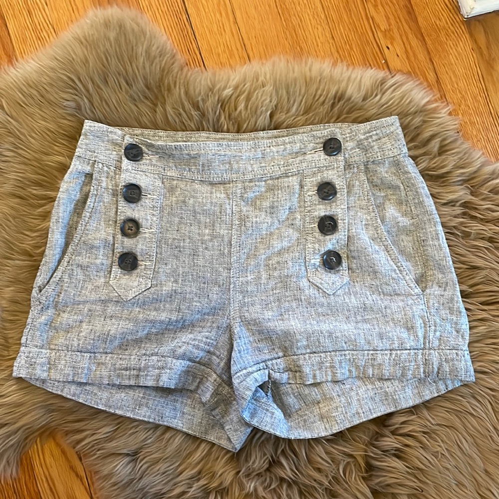 Express high waisted linen sailor short - size 8